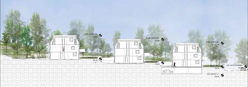 Maison Blanche : 24 Logements Collectifs BBC | Xiléades, Agence d'Architecture Saint-Rémy-lès-Chevreuse (78) — vue 5