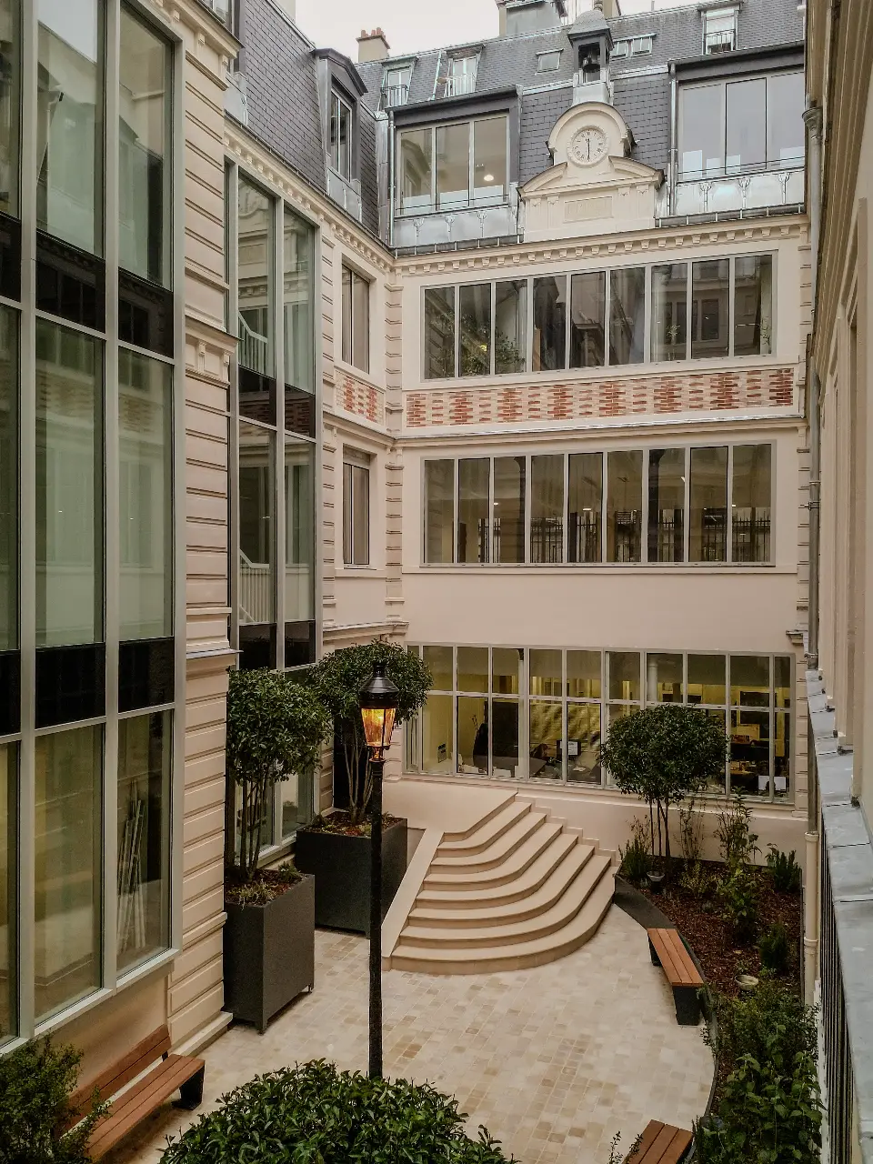 Cour intérieure vue depuis les étages